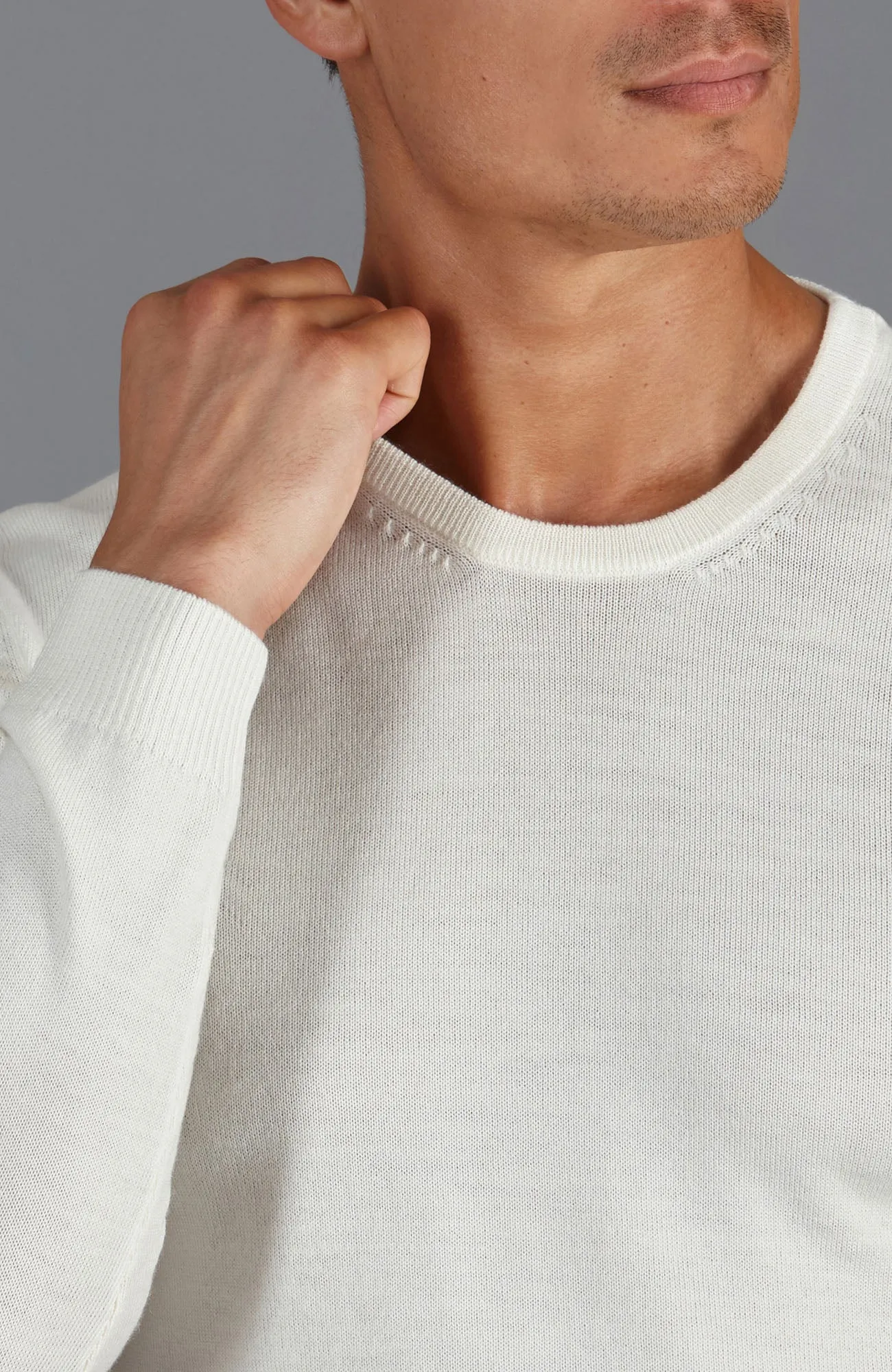 Mens Extra Fine Merino Wool Crew Neck Jumper