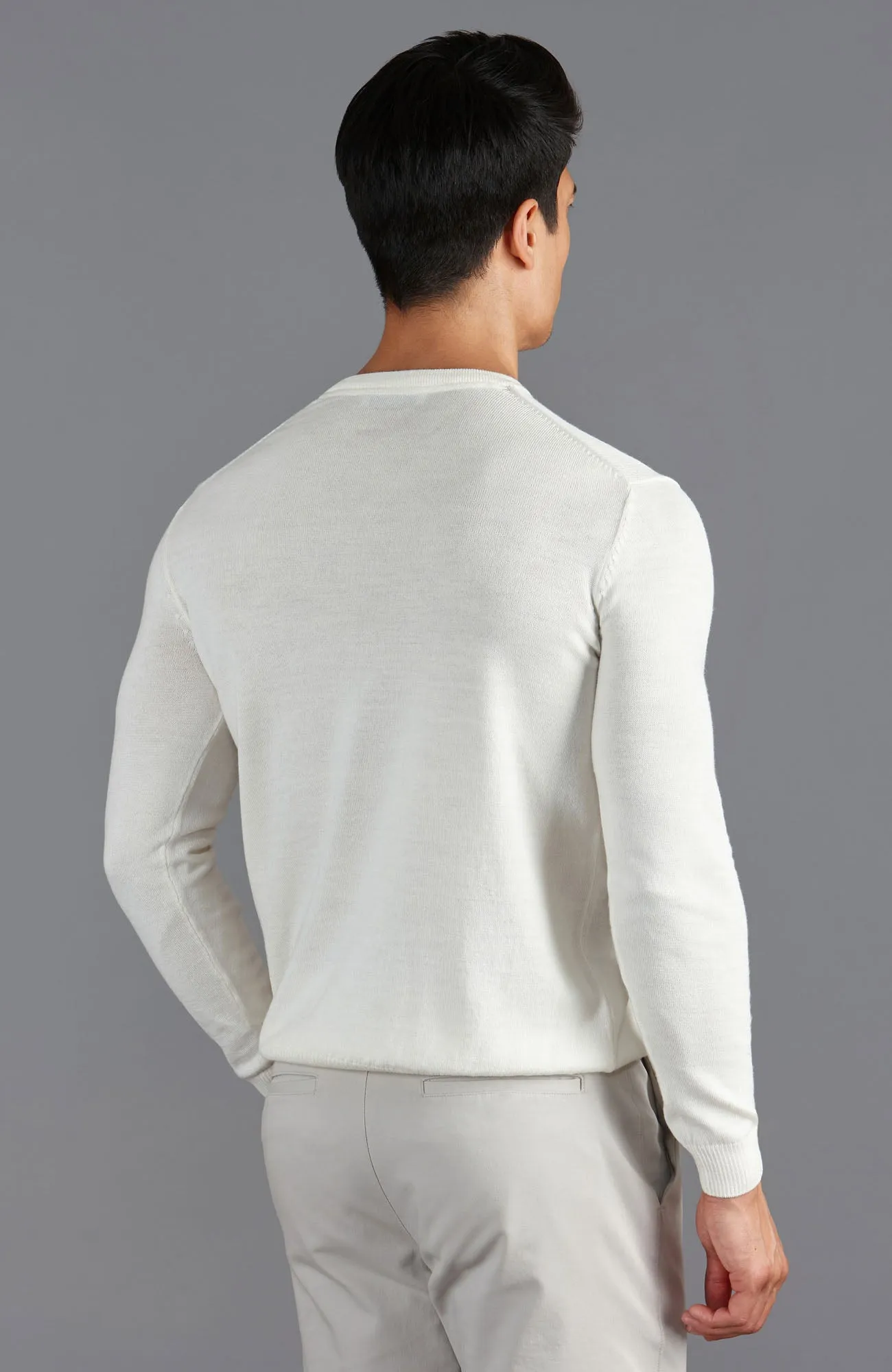 Mens Extra Fine Merino Wool Crew Neck Jumper