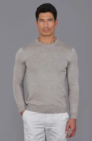 Mens Extra Fine Merino Wool Crew Neck Jumper