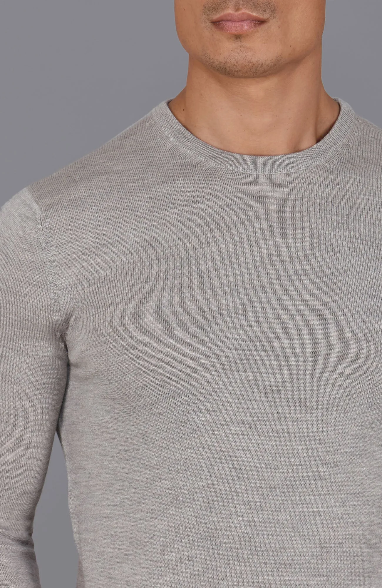 Mens Extra Fine Merino Wool Crew Neck Jumper