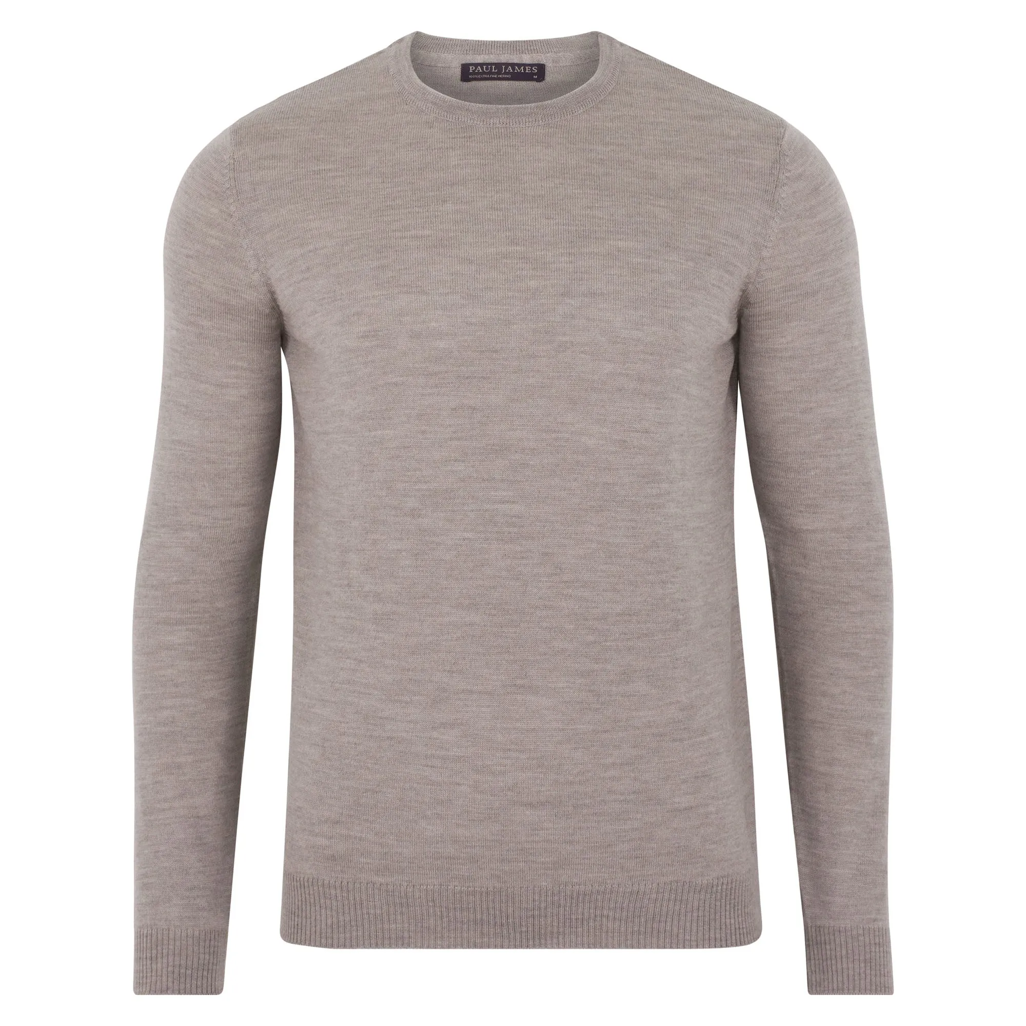 Mens Extra Fine Merino Wool Crew Neck Jumper