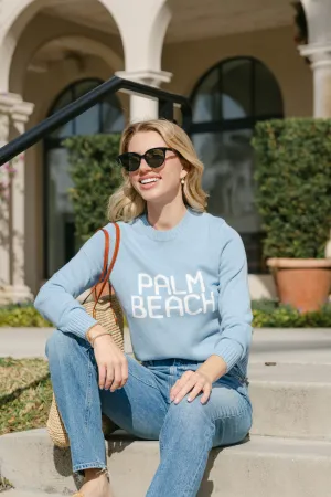 Palm Beach Crewneck Sweater - Light Blue