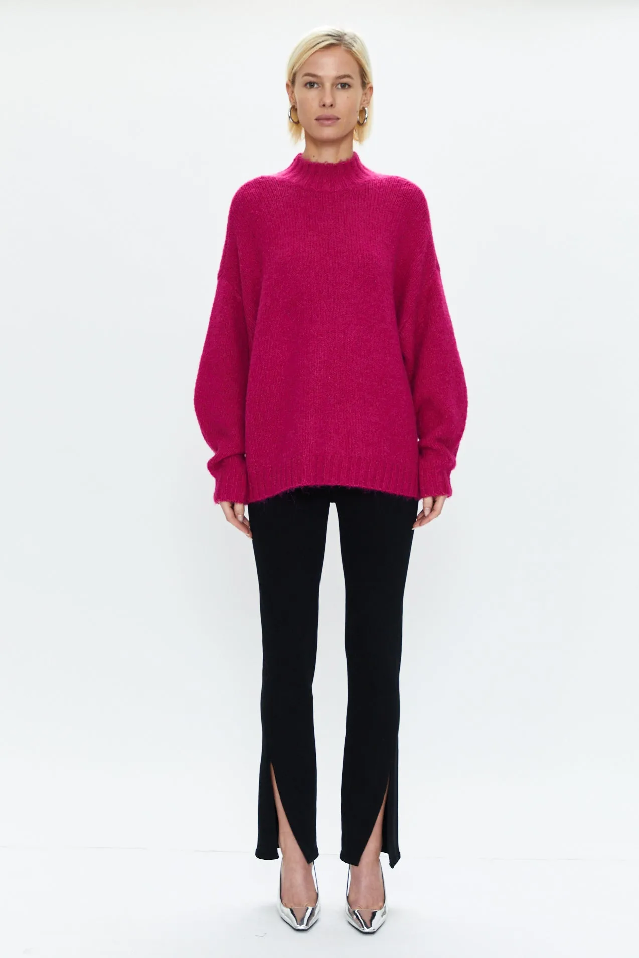 PISTOLA CARLEN MOCK NECK SWEATER - FUCHSIA