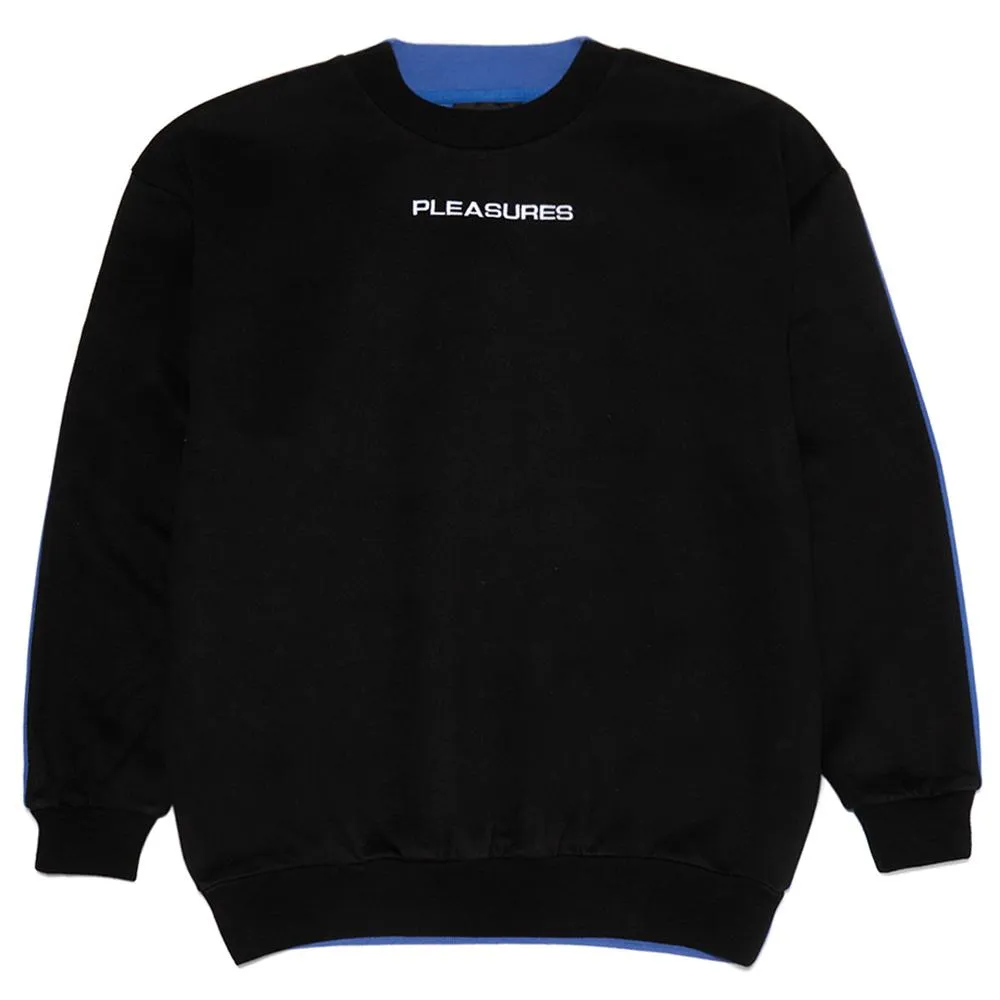 Pleasures Experience Blocked Crewneck Sweater Black / Blue