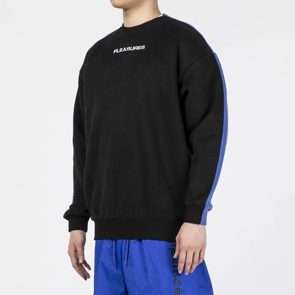 Pleasures Experience Blocked Crewneck Sweater Black / Blue