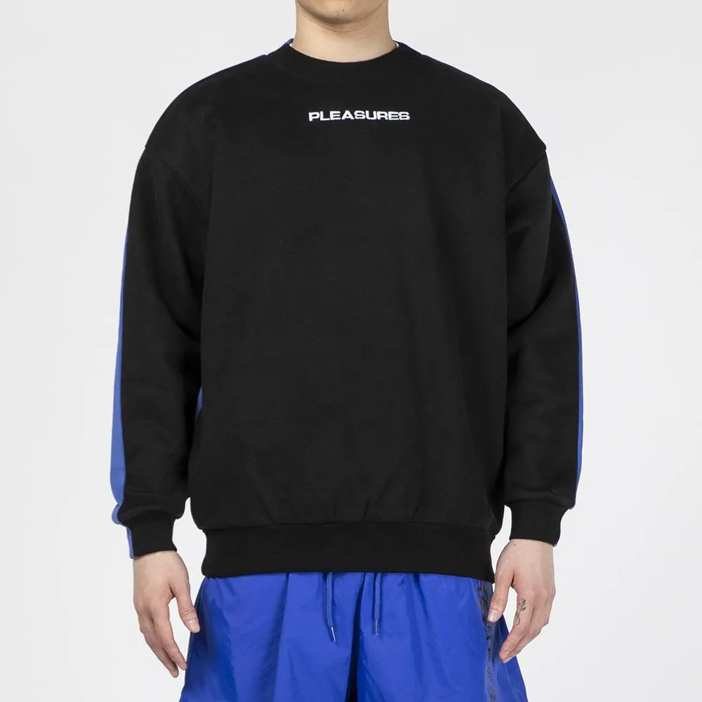 Pleasures Experience Blocked Crewneck Sweater Black / Blue