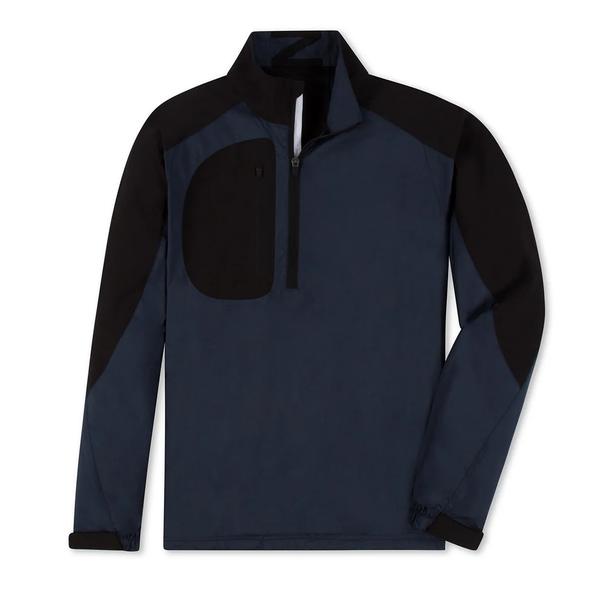 Quarter Zip Windbreaker - Black/Navy