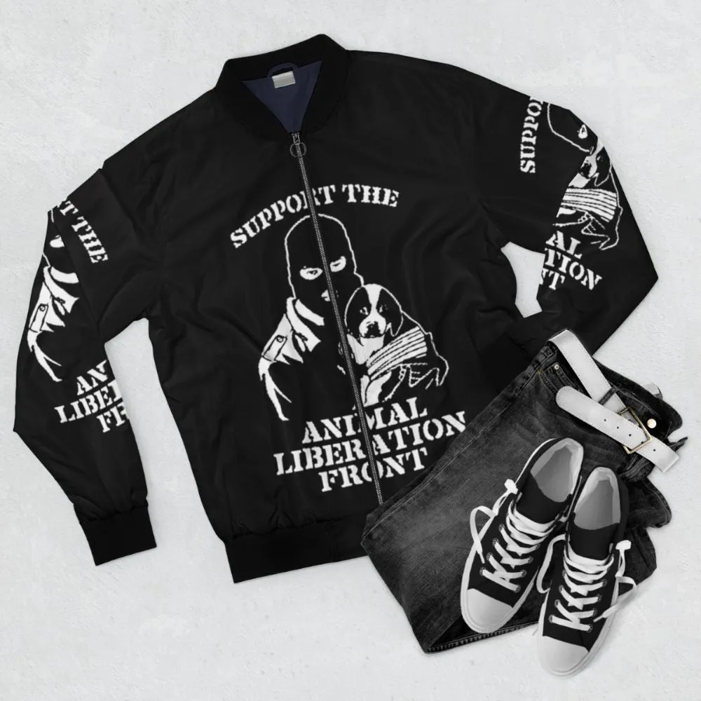 "Animal Liberation" Vegan Bomber Jacket