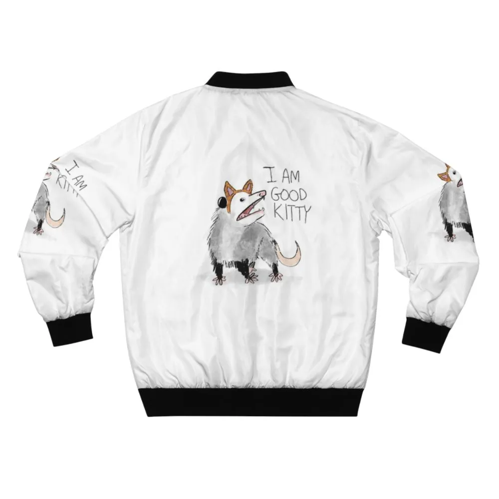 "Cute Possum and Kitty" Bomber Jacket