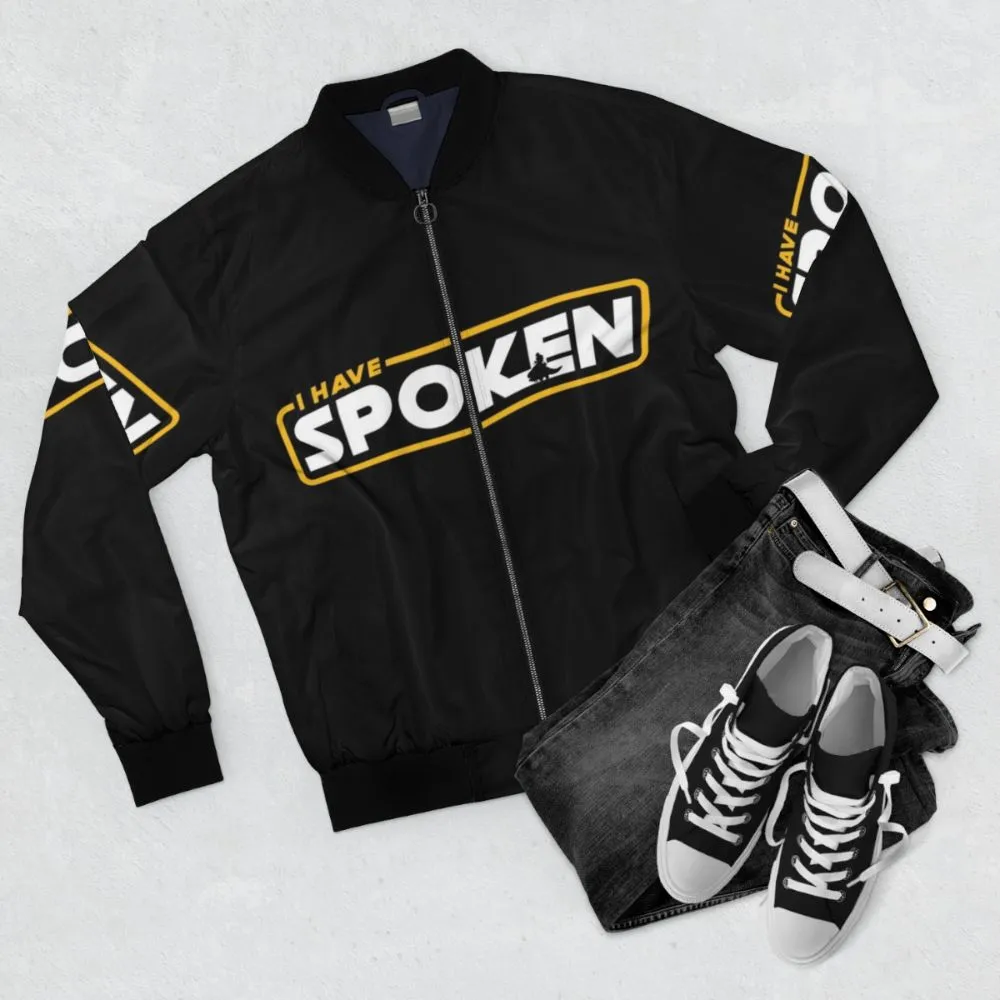 "I Have Spoken" Mandalorian Bomber Jacket