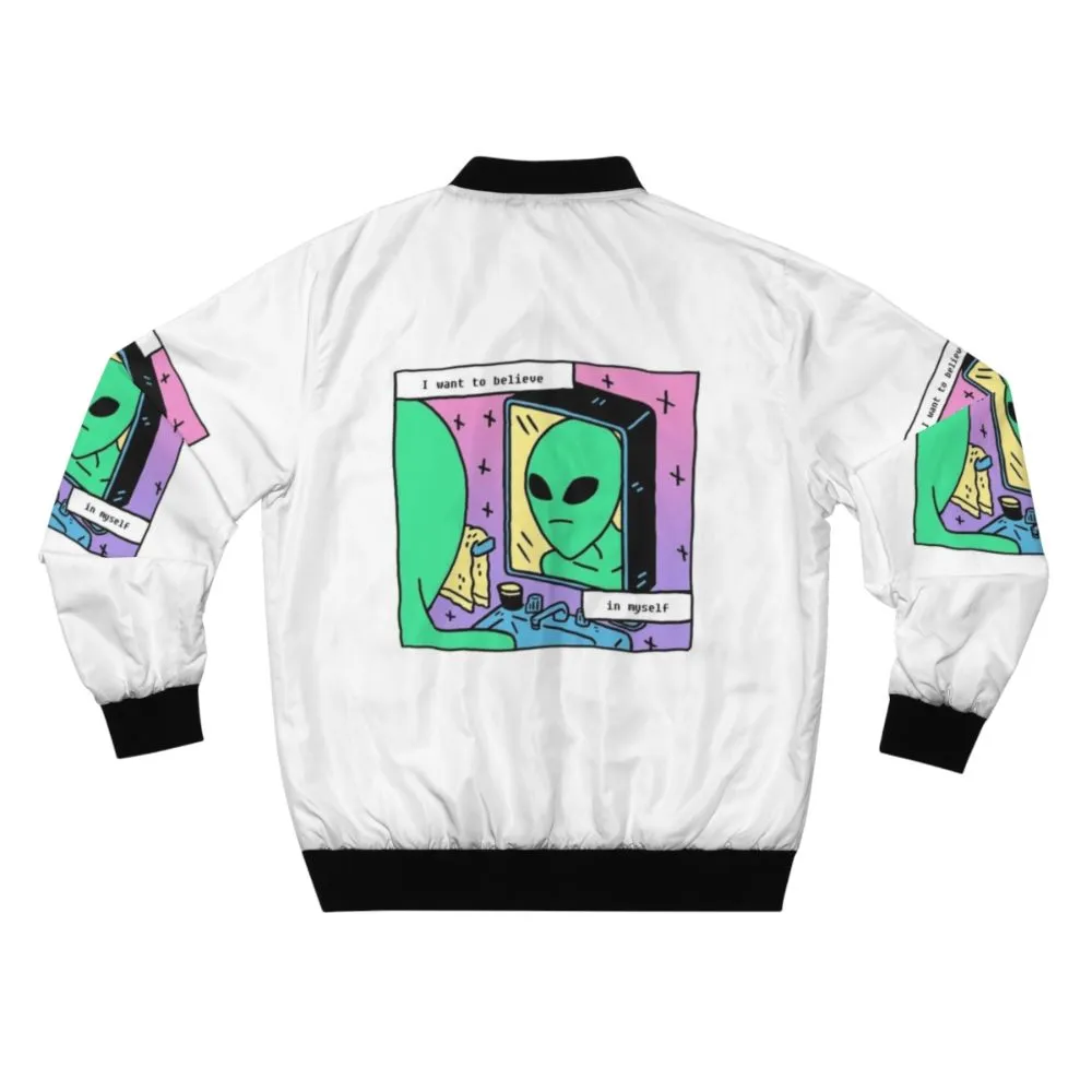 "I Want to Believe in Myself Funny Bomber Jacket"