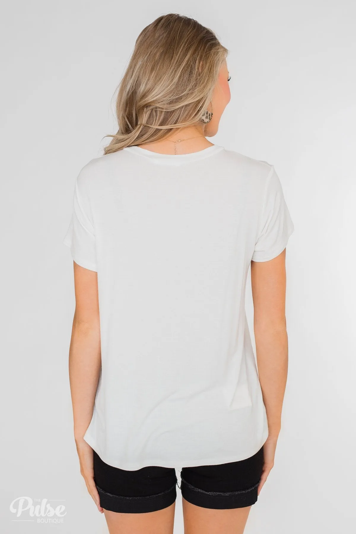 "Love Is Patient, Love Is Kind" Short Sleeve Top- Ivory