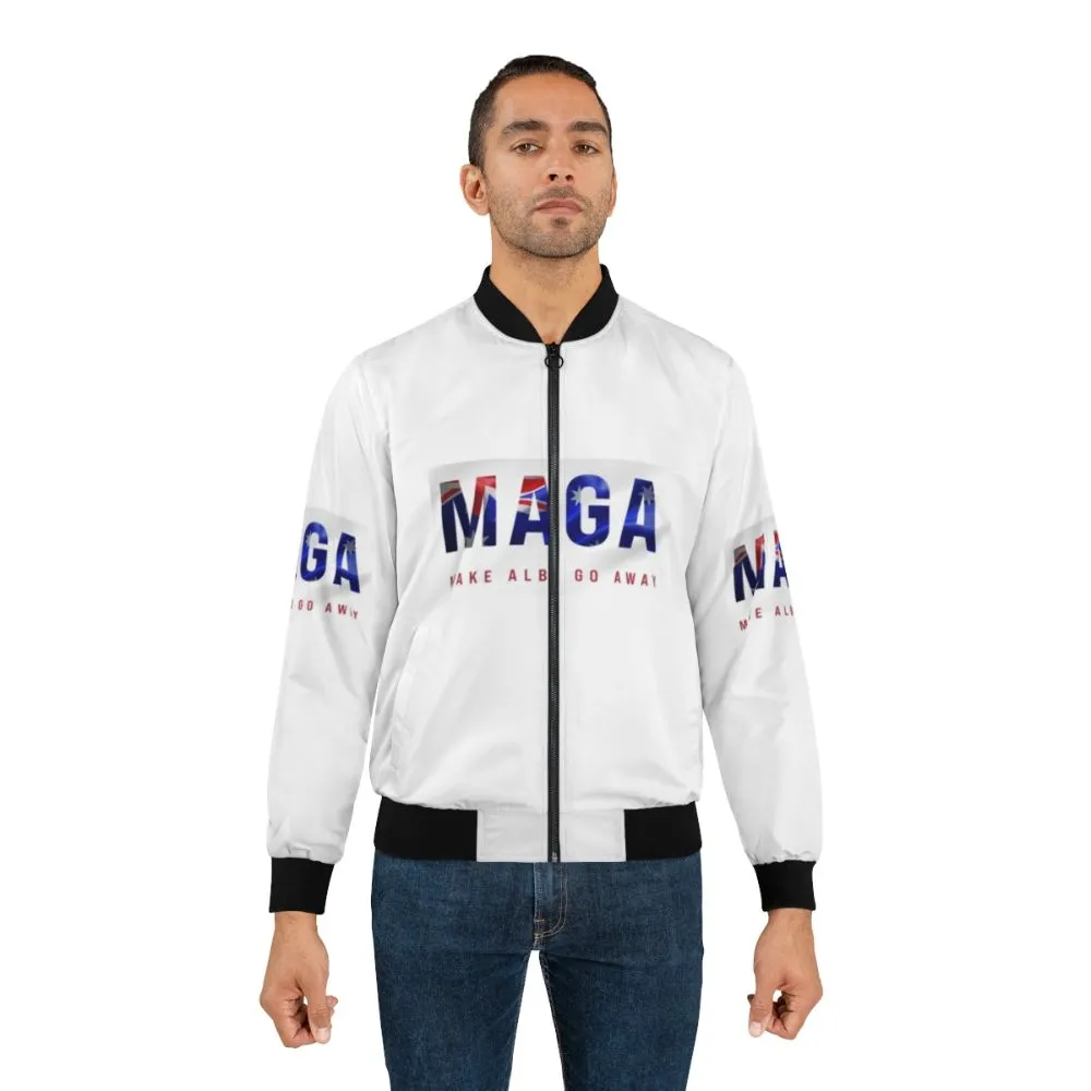 "MAGA: Make Albo Go Away Bomber Jacket"