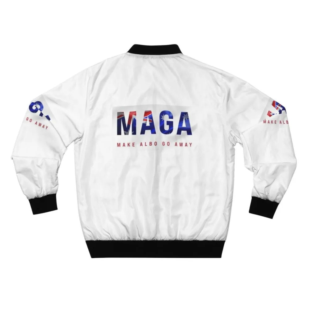 "MAGA: Make Albo Go Away Bomber Jacket"