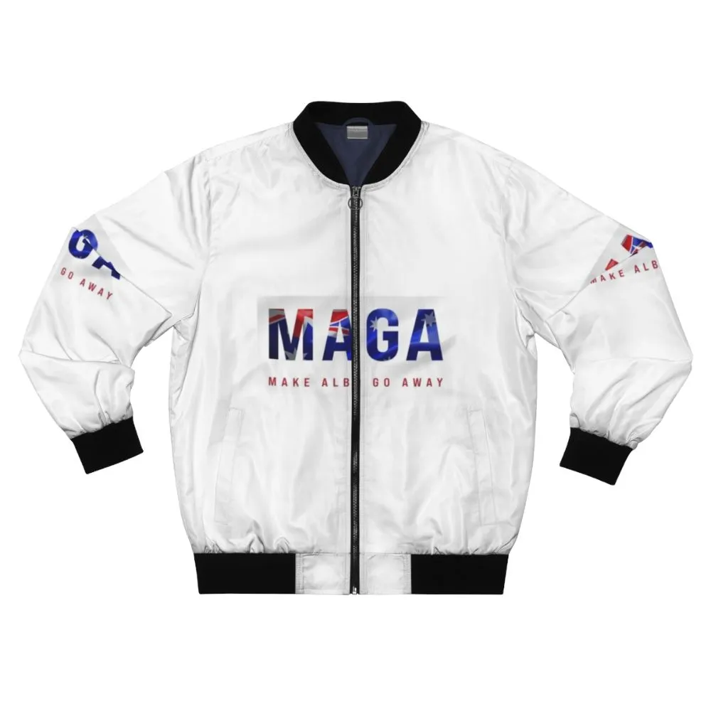 "MAGA: Make Albo Go Away Bomber Jacket"