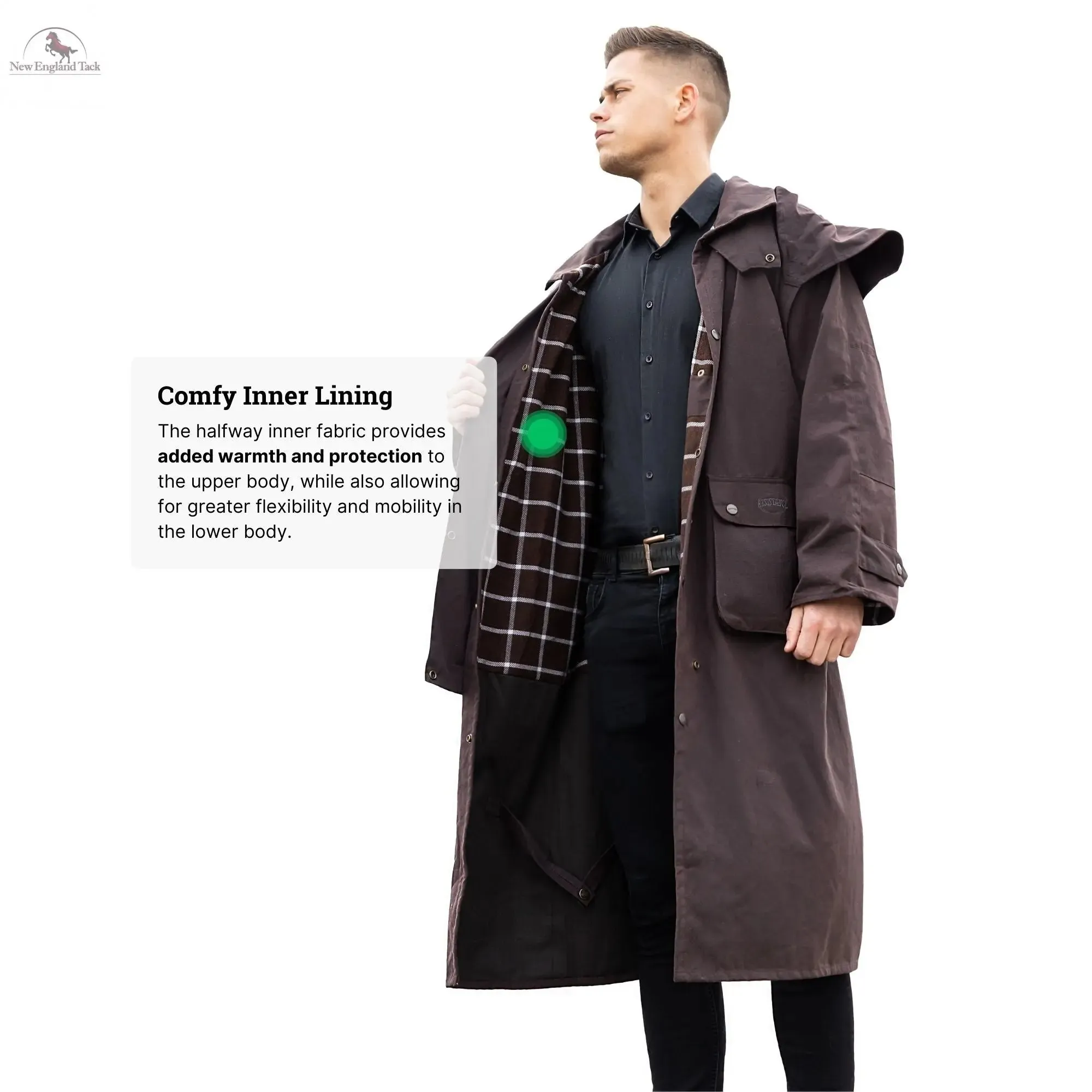 Resistance Premium Waterproof Oilskin Long Duster Coat