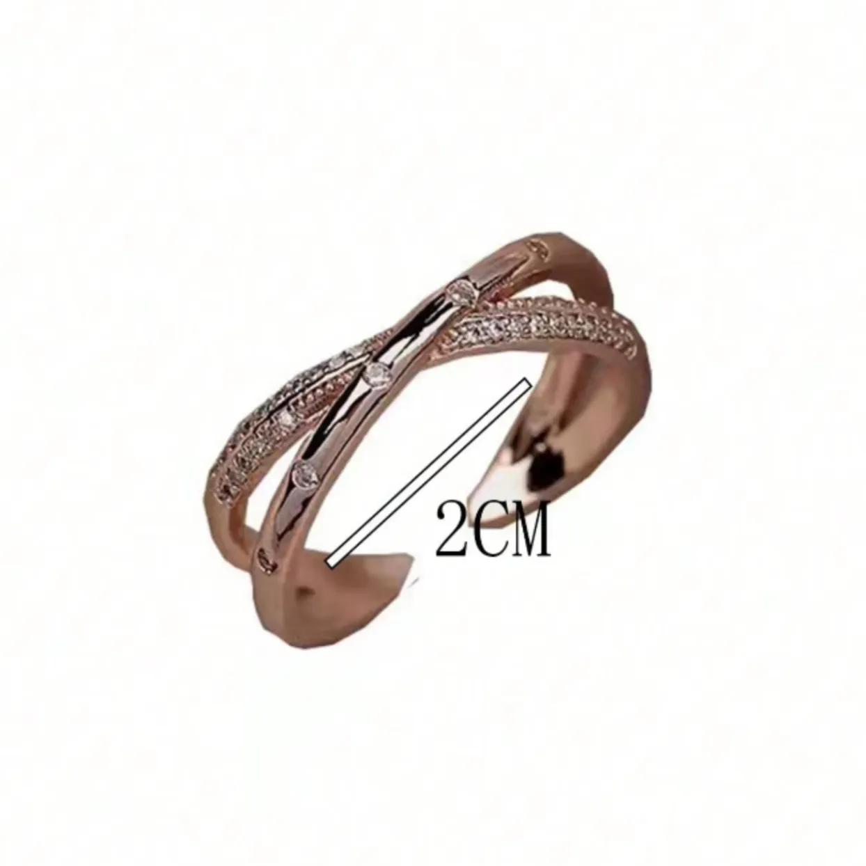 ROSE GOLD CUBIC ZIRCONIA WATERPROOF TOE RINGS