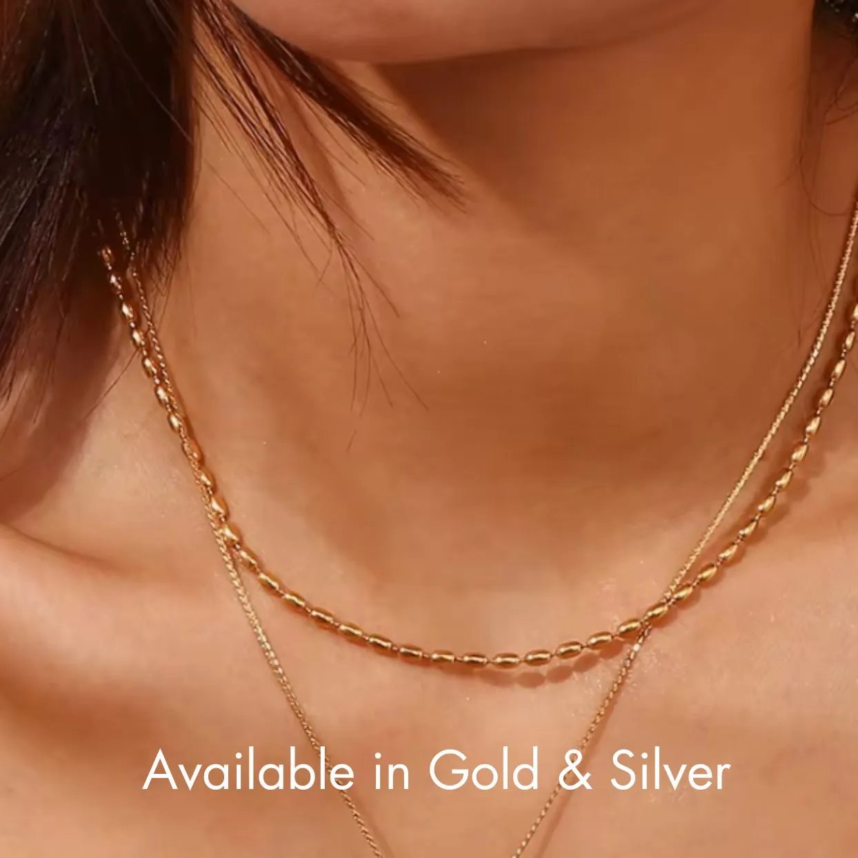 SEEDS OF GOLD & SILVER - WATERPROOF 18K GOLD OR SILVER NECKLACE