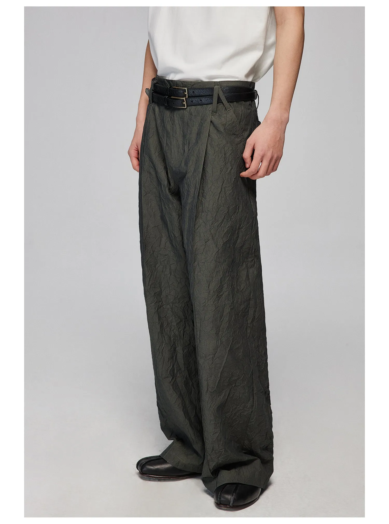 Smocking Texture Casual Pants