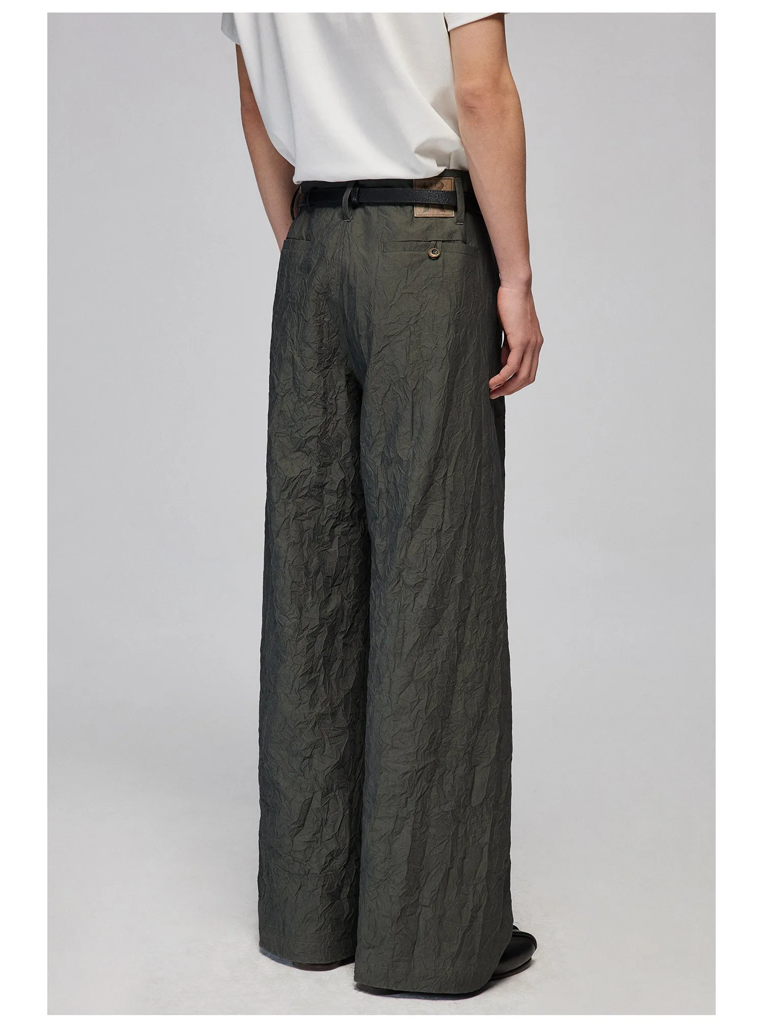 Smocking Texture Casual Pants