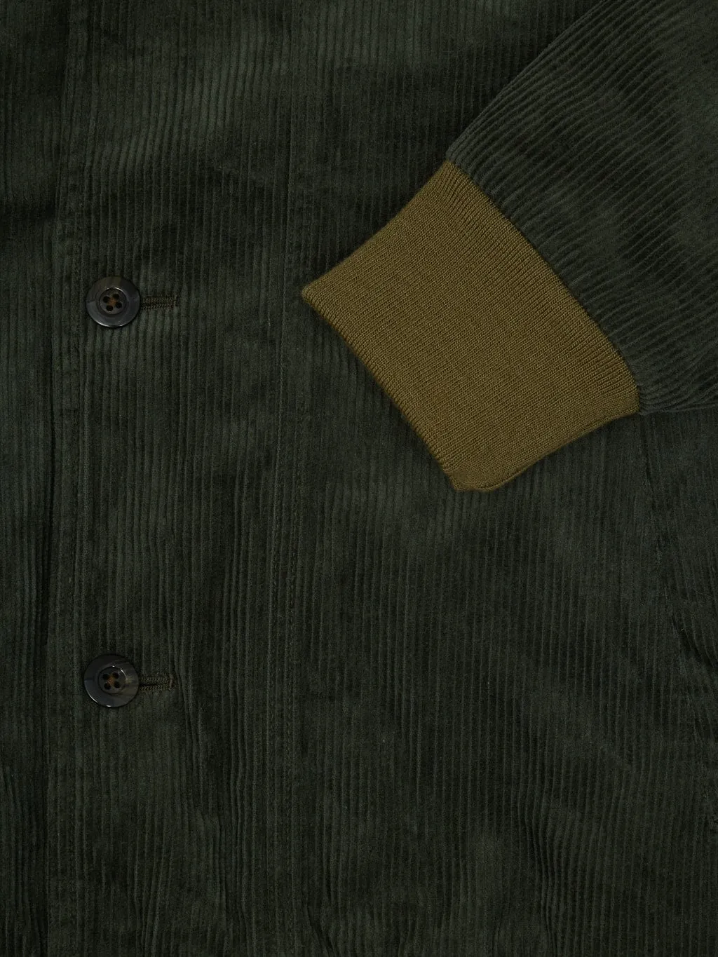 Tanuki "Sazanami" Corduroy Bayberry Dyed Green Jacket