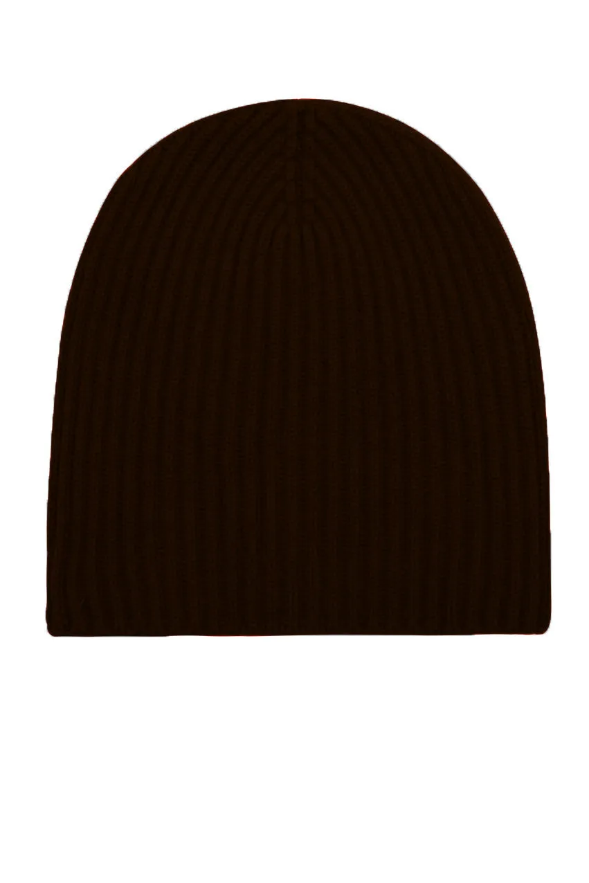 THE CLASSIC RIBBED BEANIE | Dark Chocolate