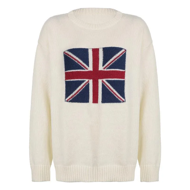 Union Jack Oversized Knit Sweater