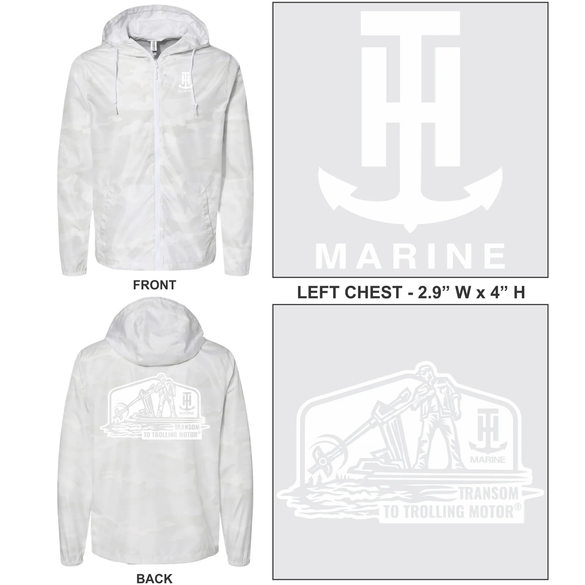 White Camo LIGHTWEIGHT WINDBREAKER JACKET