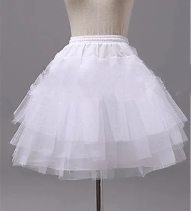 White Petticoat for Girls Crinoline Underskirt-for Gowns