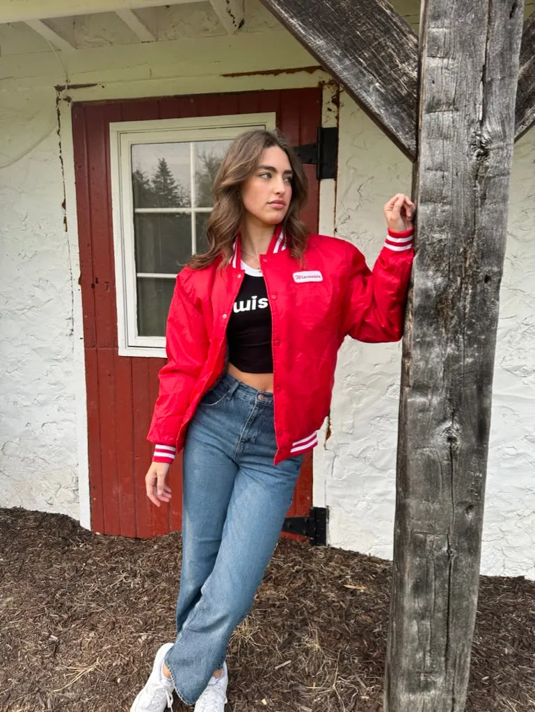 Wisconsin Name Plate Varsity Bomber Jacket